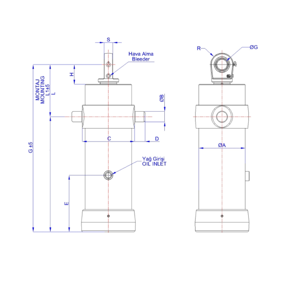 GHS 183-7-3570 K TELESCOPIC CYLINDER - 2